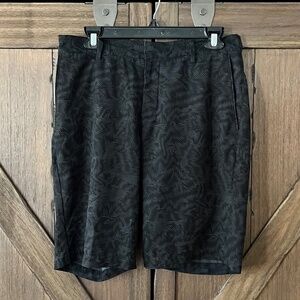 Nike Golf Standard Fit Dri-Fit Black/Grey Print Shorts Size 30 EUC